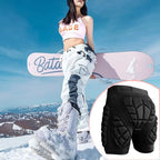 3D Protection Hip Butt EVA Paded Impact Shorts Women or Men Protective Gear Guard,Impact Pad Crash Pad Pants for Roller, Inline, Ice Skating, Snowboarding, and Skiing Black (L)
