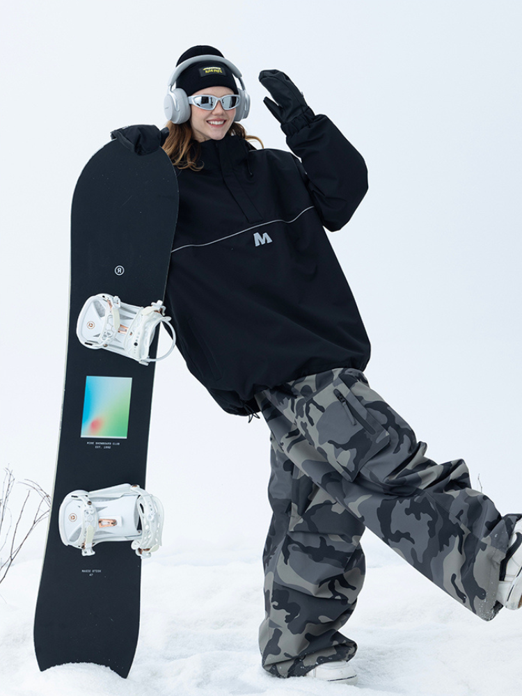 Molocoster 3L Camo Baggy Ski Pants - Unisex