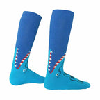 Kids Blue Teeth High Skating Socks